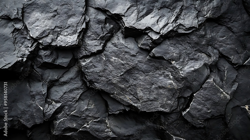 Black Rock Wall Texture Background - A Dark and Rough Stone Surface Black Rock Wall Texture Background - A Dark and Rough Stone Surface
