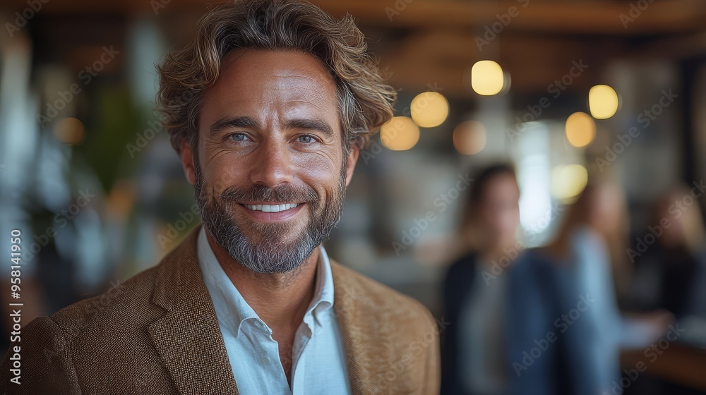 Smart businessman analyzing financial charts on a large screen in a conference room Smart businessman analyzing financial charts on a large screen in a conference room