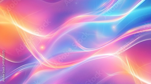 Vibrant Swirling Neon Gradients with Light Reflections for a Dynamic Abstract Background