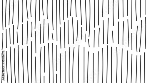 Hand Drawn Striped Background. 1920x1080 ratio vector backdrop with dotted lines and stripes. Black and white abstract social media template and wallpaper