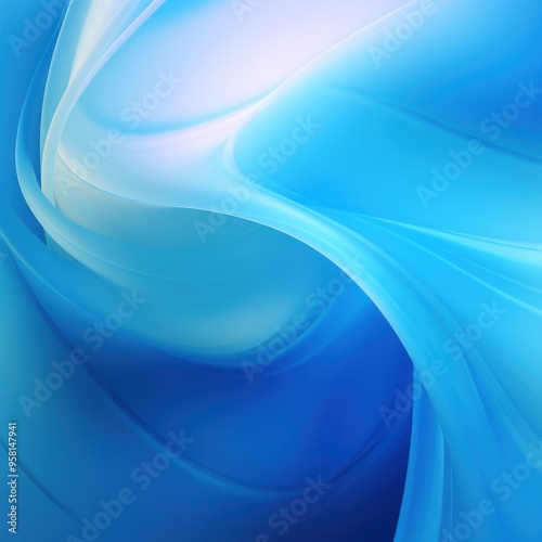 Pastel tone electric blue white gradient defocused abstract photo smooth lines pantone color background