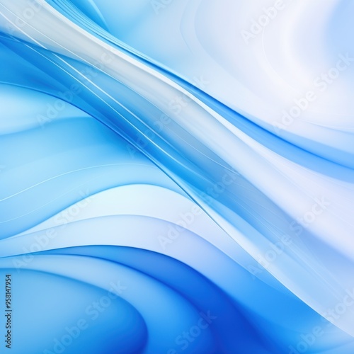 Pastel tone electric blue white gradient defocused abstract photo smooth lines pantone color background