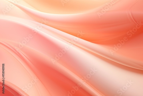 Pastel tone electric coral white gradient defocused abstract photo smooth lines pantone color background