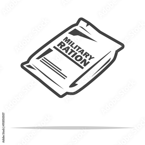 Military ration outline icon transparent vector isolated