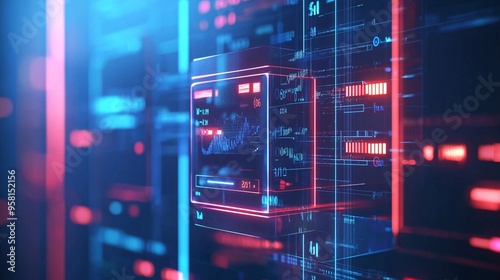 3D Render of a Modern Money Exchange Interface with Secure Digital Savings Account Feature