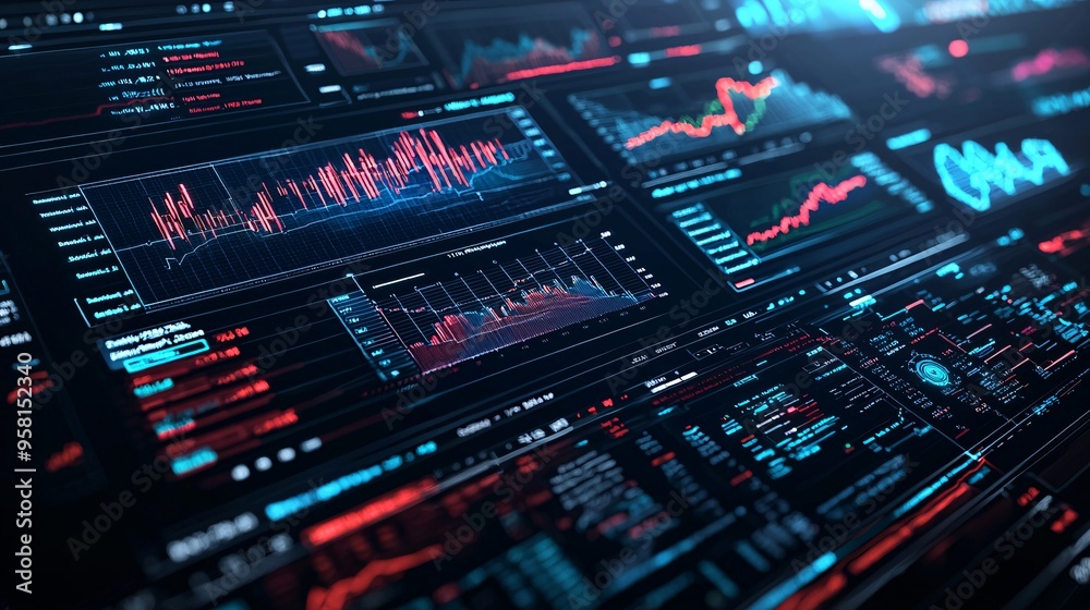 Futuristic 3D Dashboard Visualizing Savings Growth with Dynamic Charts and Cryptocurrency Futuristic 3D Dashboard Visualizing Savings Growth with Dynamic Charts and Cryptocurrency
