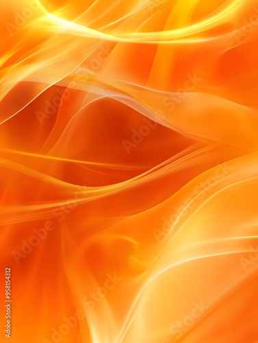 Abstract orange and yellow shape wavy background