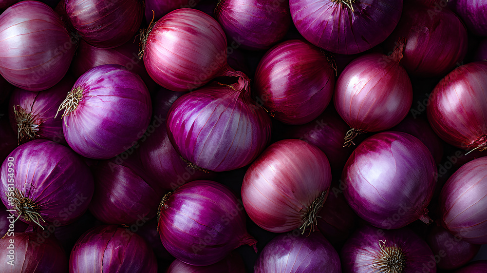 Full Frame Shot Of Purple Onions