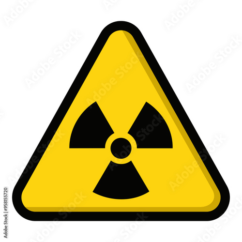 radiation symbol within a triangular warning sign