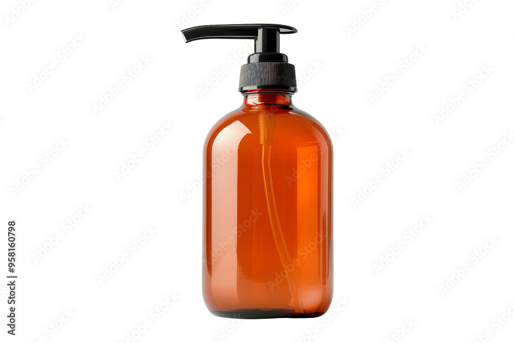 Amber Glass Bottle with Pump Dispenser Amber Glass Bottle with Pump Dispenser
