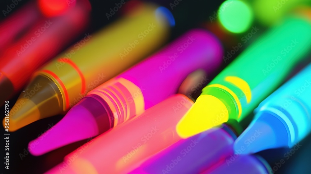  Vivid Highlighters: Enhancing Text and Ideas with Bright, Fluorescent Colors