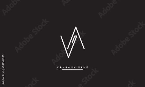 VA, AV, V, A Abstract Letters Logo Monogram