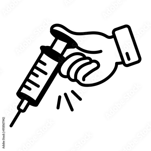 Drugs icon in linear style