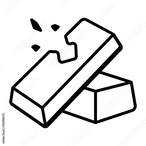 Gold value icon in linear style 