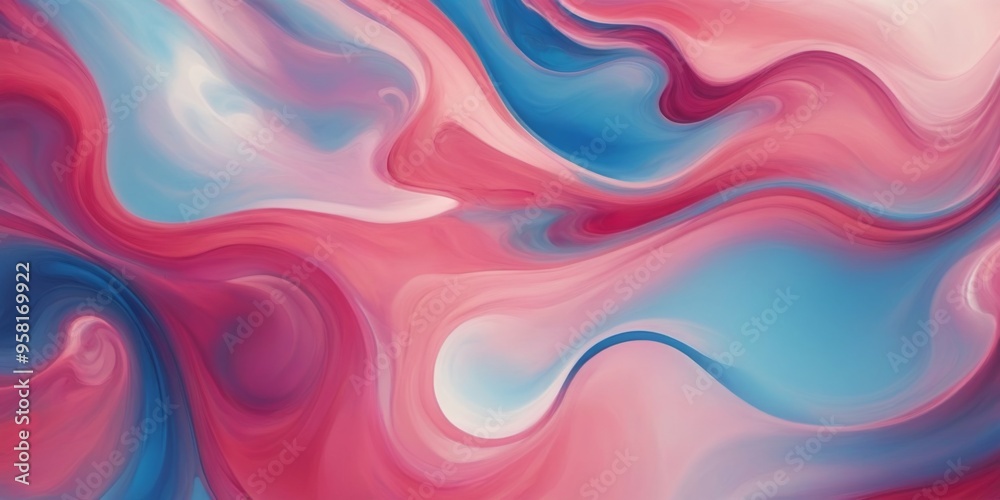 Abstract Digital Art with Fluid Pink, Blue, and Purple Color Ble Abstract Digital Art with Fluid Pink, Blue, and Purple Color Ble