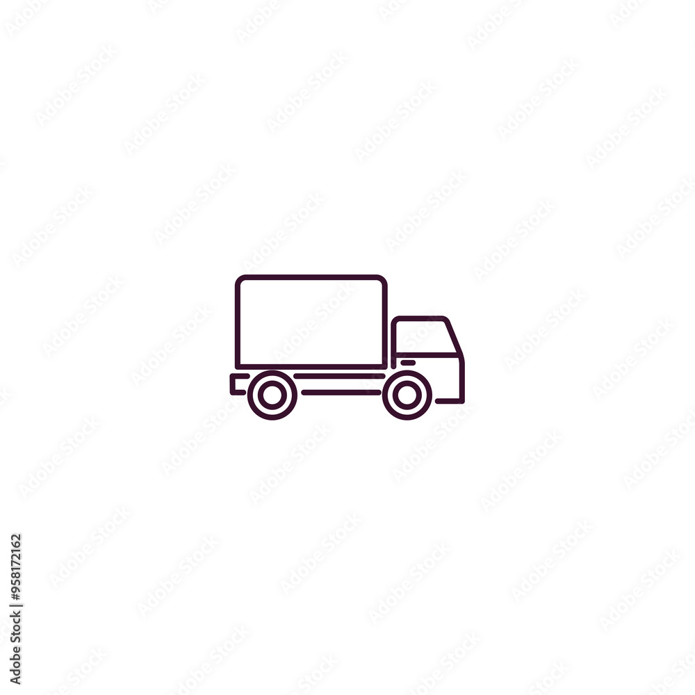 transportation outline icon. Linear vector from delivery concept. Thin line transportation icon isolated on white background transportation outline icon. Linear vector from delivery concept. Thin line transportation icon isolated on white background