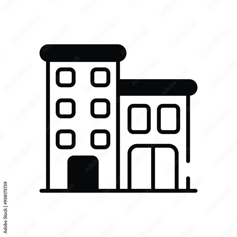 Apartment Building vector icon Apartment Building vector icon