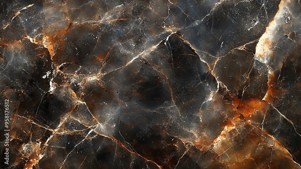 Black Marble Texture with Gold Veins - Abstract Background Black Marble Texture with Gold Veins - Abstract Background