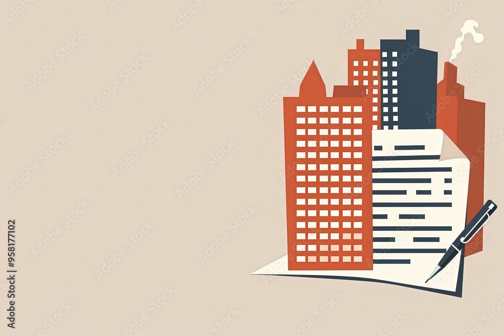Obraz premium This graphic showcases various real estate consultation icons against a clean, solid background, emphasizing key concepts in property management and investment strategies