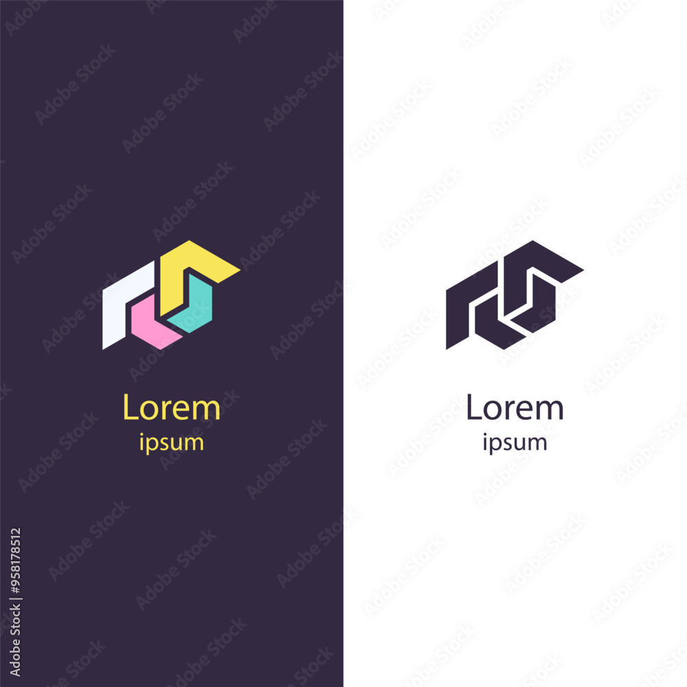 Modern geometric logo with bold shapes and minimalist design, perfect for branding, corporate identity, and technology-related businesses. Modern geometric logo with bold shapes and minimalist design, perfect for branding, corporate identity, and technology-related businesses.