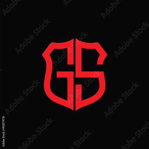 GS shield logo icon design 