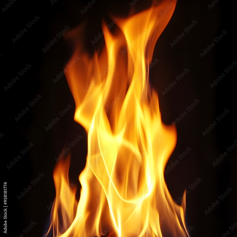 Raging Fire Flames Burning Bright in Intense Abstract Fiery Background Raging Fire Flames Burning Bright in Intense Abstract Fiery Background