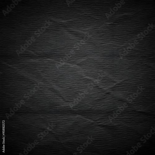  black crumpled, matte paper texture background