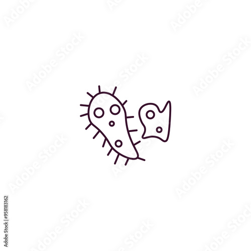 bacteria outline icon. Linear vector from medical concept. Thin line bacteria icon isolated on white background