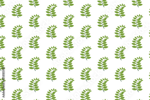 seamless pattern with green leaves