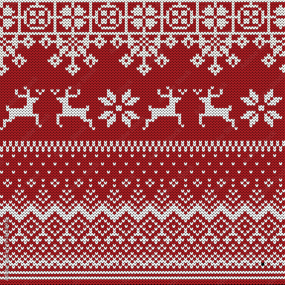 christmas seamless pattern with snowflakes