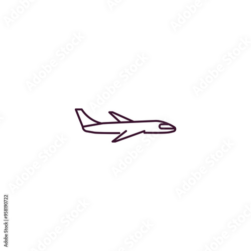 aviation outline icon. Linear vector from people concept. Thin line aviation icon isolated on white background