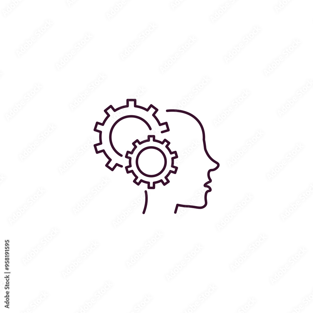 psychology outline icon. Linear vector from people concept. Thin line psychology icon isolated on white background psychology outline icon. Linear vector from people concept. Thin line psychology icon isolated on white background