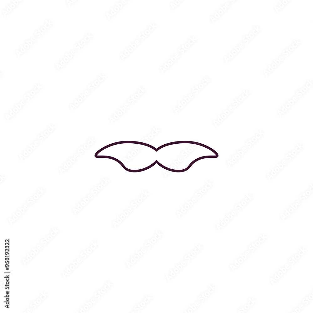beard outline icon. Linear vector from people concept. Thin line beard icon isolated on white background beard outline icon. Linear vector from people concept. Thin line beard icon isolated on white background