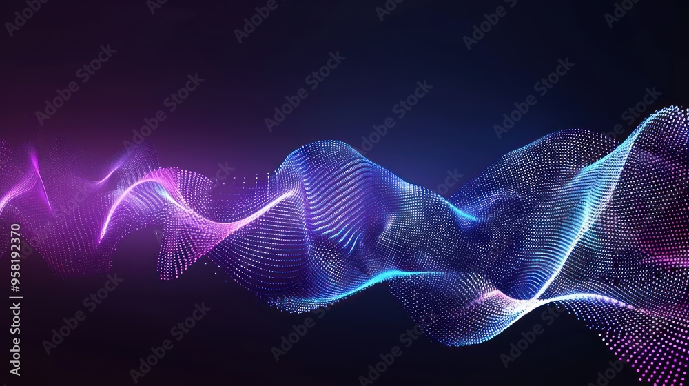 Abstract Neon Wave Abstract Background