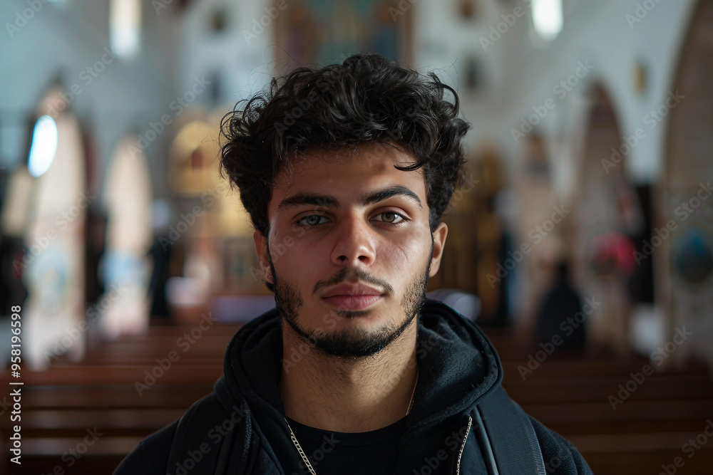 Generative AI photo church service Sunday, congregation sing hymns celebrating resurrection Jesus Generative AI photo church service Sunday, congregation sing hymns celebrating resurrection Jesus