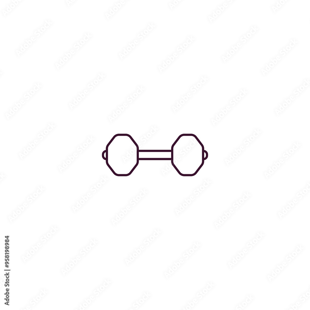 little dumbbell outline icon. Linear vector from gym concept. Thin line little dumbbell icon isolated on white background little dumbbell outline icon. Linear vector from gym concept. Thin line little dumbbell icon isolated on white background