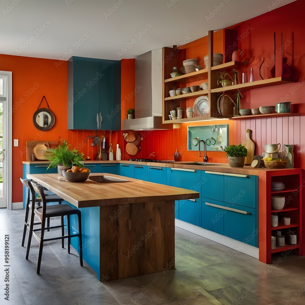 Fototapeta premium modern kitchen interior