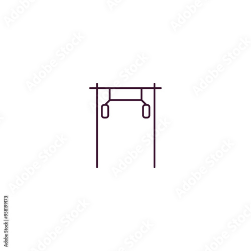 training apparatus outline icon. Linear vector from gym concept. Thin line training apparatus icon isolated on white background