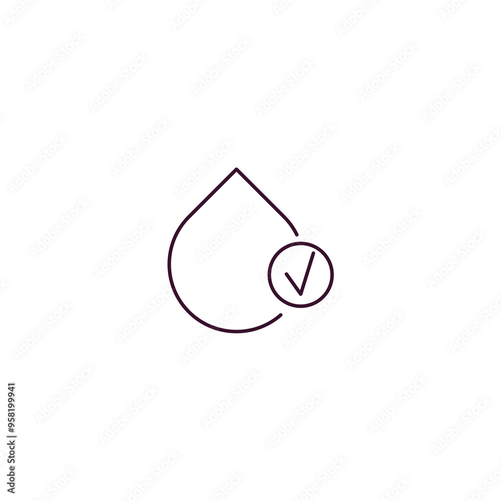 hydratation outline icon. Linear vector from gym concept. Thin line hydratation icon isolated on white background hydratation outline icon. Linear vector from gym concept. Thin line hydratation icon isolated on white background