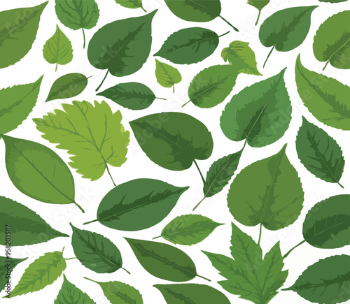 green leaves pattern