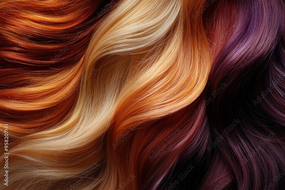Diverse Hair Color Palette on White Background