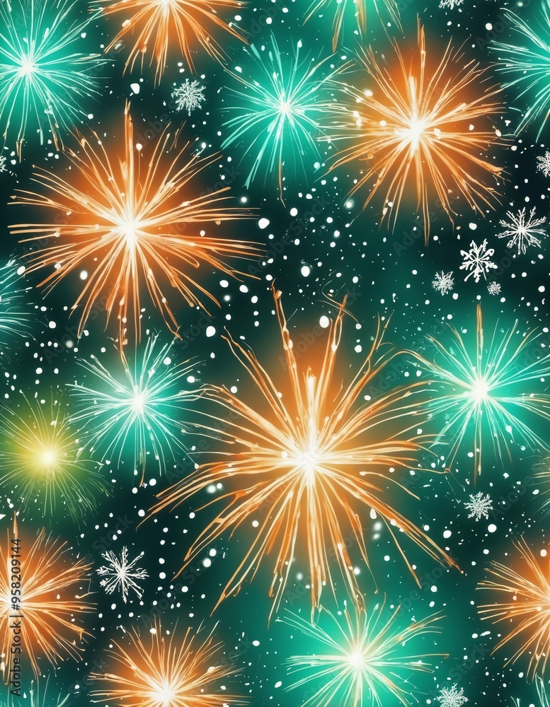 Naklejka premium Festive abstract background for celebrating the new year, winter fairy tale