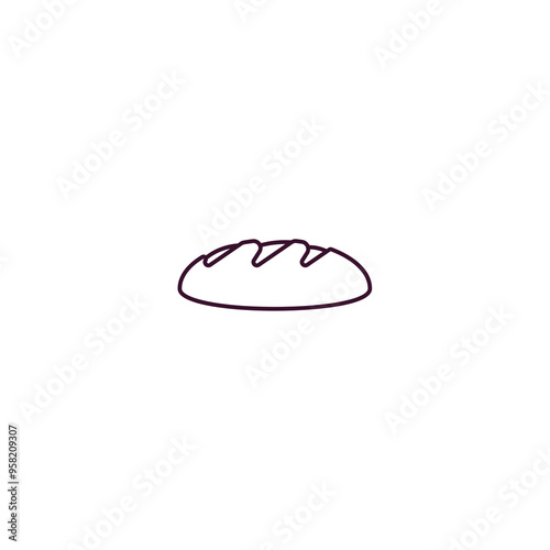 load of bread outline icon. Linear vector from restaurant concept. Thin line load of bread icon isolated on white background