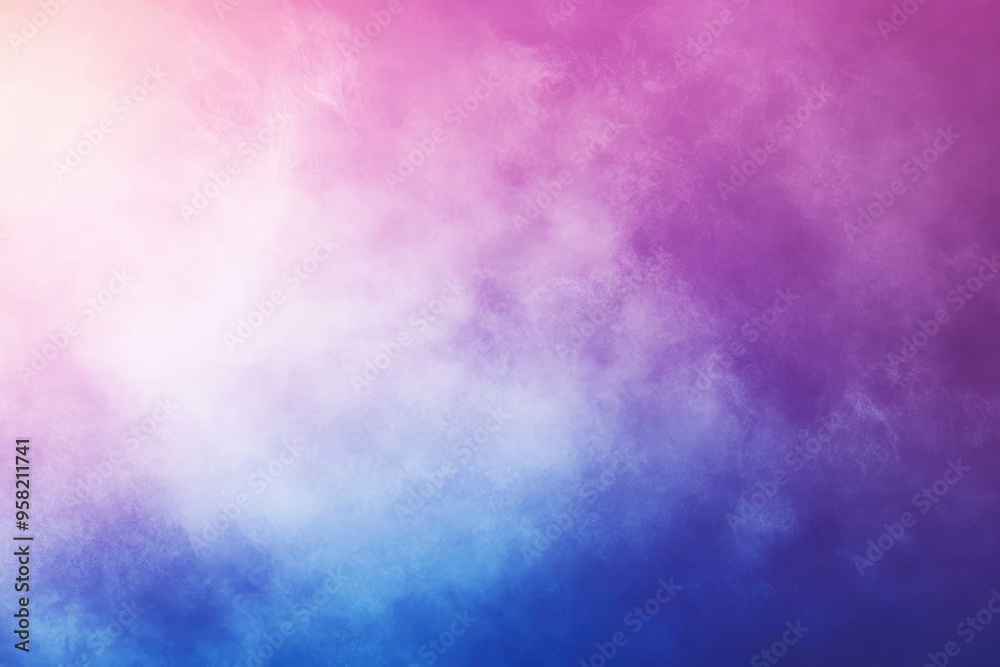 Blue Purple White Gradient Blurred with Grainy Noise Texture Background, for art product design, social media, trendy,vintage,brochure,banner , ai