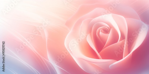 Pastel tone electric rose white gradient defocused abstract photo smooth lines pantone color background