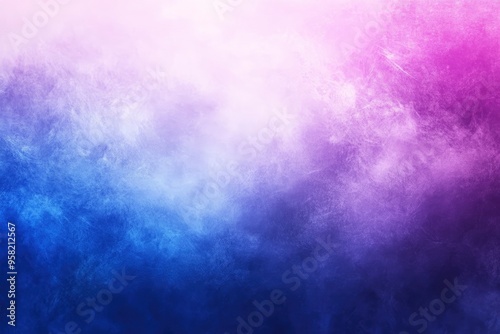 Blue Purple White Gradient Blurred with Grainy Noise Texture Background, for art product design, social media, trendy,vintage,brochure,banner , ai