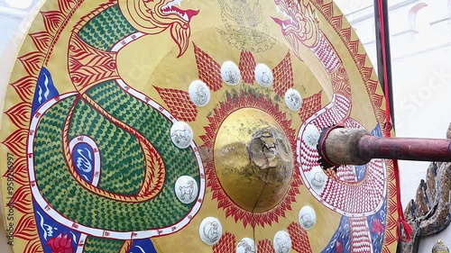 Beautiful view of Wat Sa Ket Ratchaworamahawihan (The Golden Mount) in Bangkok, Thailand. photo