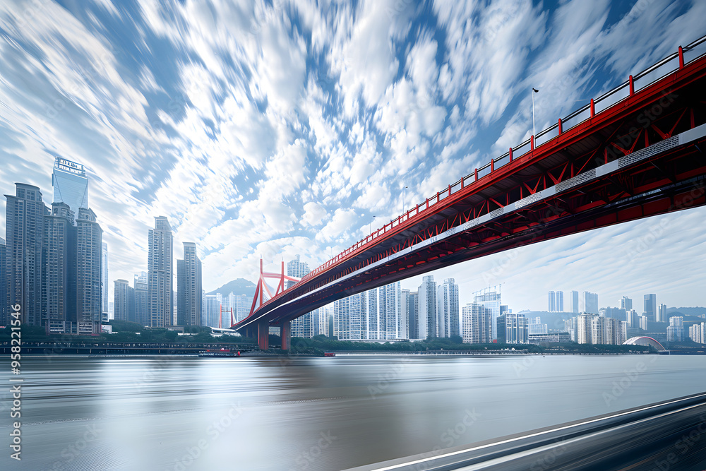 Obraz premium Steel bridge in the city