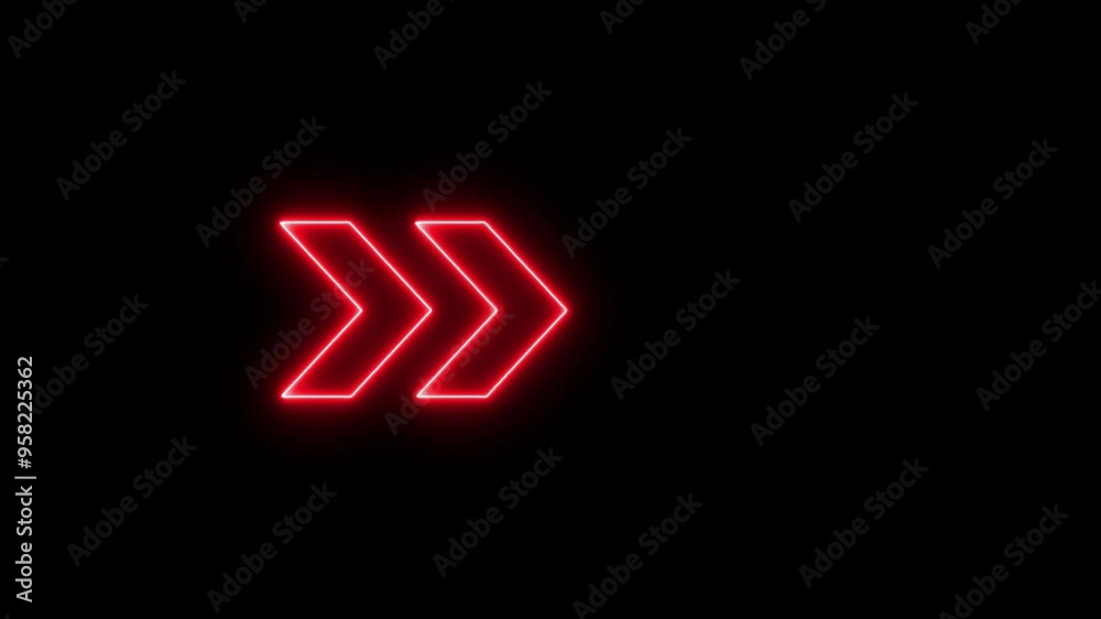 neon single-line directional arrow animation and black background. glowing neon line. neon single-line directional arrow animation and black background. glowing neon line.