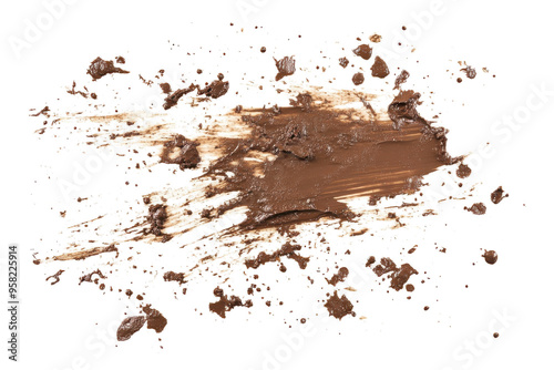 Obraz na płótnie mud drops and smears with chunky texture isolated on transparent background, PNG w salonie
